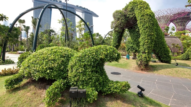 Green Animal-Shaped Topiaries at Gardens by The Bay, Singapore