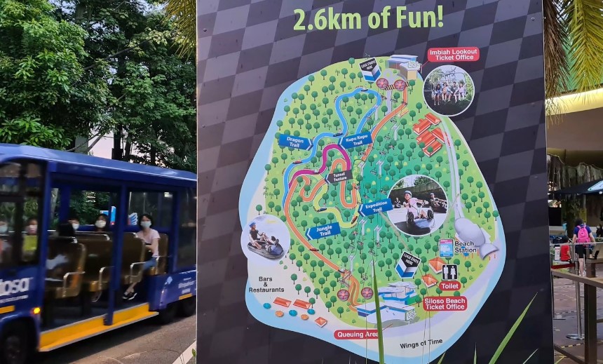 A comprehensive map of a 2.6km adventure park